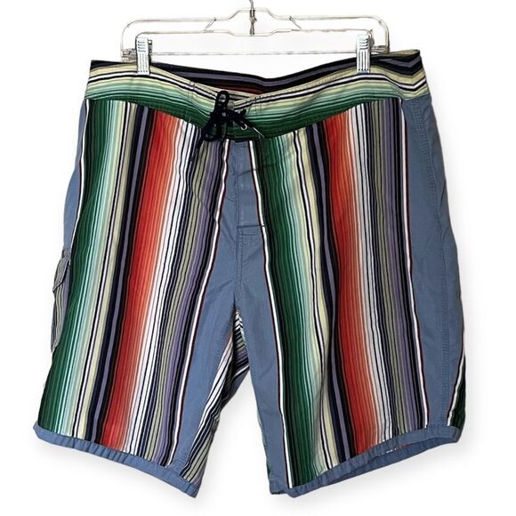 Ralph Lauren Polo Vertical Multi-Color Striped Swim Trunks/Boardshorts Size 38 - Picture 1 of 9